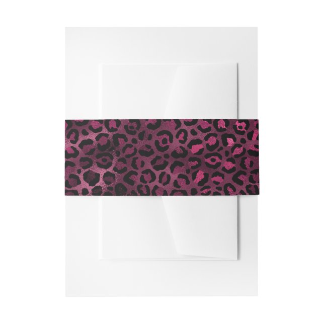 Design der Burgundy- und Gold Leopard-Serie 9 Einladungsbanderole (Vorderseite Beispiel)
