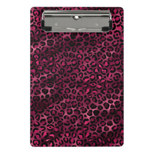 Design der Burgundy- und Gold Leopard-Serie 9 Mini Klemmbrett