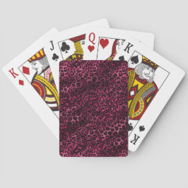 Design der Burgundy- und Gold Leopard-Serie 9 Spielkarten