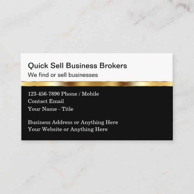 Design der Business Broker Business Card Visitenkarte (Vorderseite)