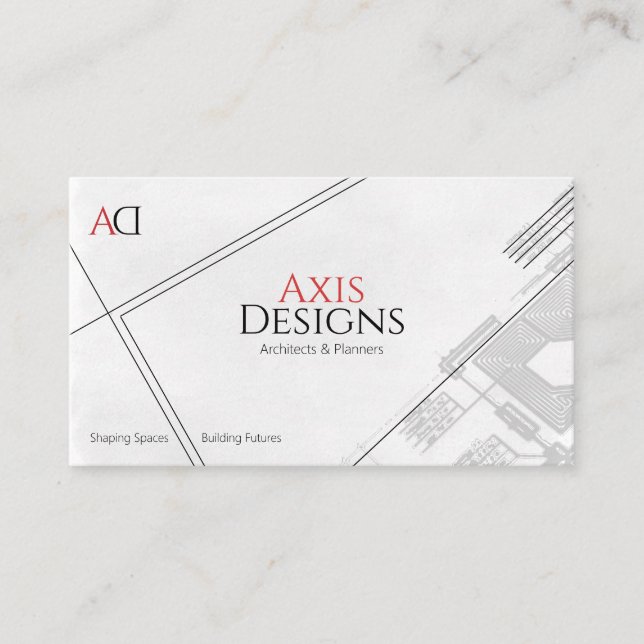 Design der Business Card für moderne Architektur Visitenkarte (Vorderseite)