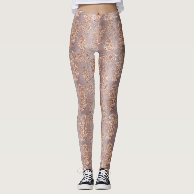 Design der Champagner-Velvet-Serie 6 Leggings (Vorderseite)