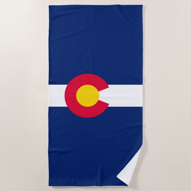 Design der Colorado State-Flagge Strandtuch (Vorderseite)