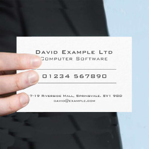Design der Computersoftware auf Fettdruck und Lösc Visitenkarte
