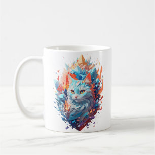 Design der Creative Fire and Ice Cat Kaffeetasse
