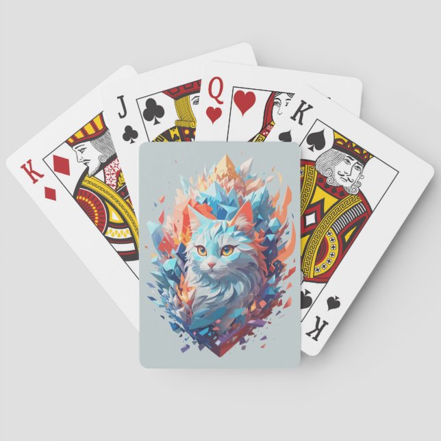 Design der Creative Fire and Ice Cat Spielkarten (Rückseite)