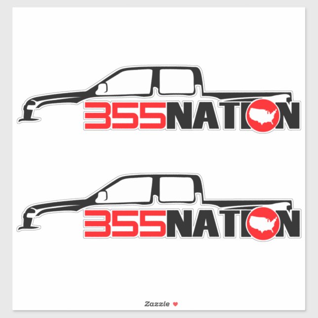 Design der Crew 355Nation Aufkleber (Blatt)