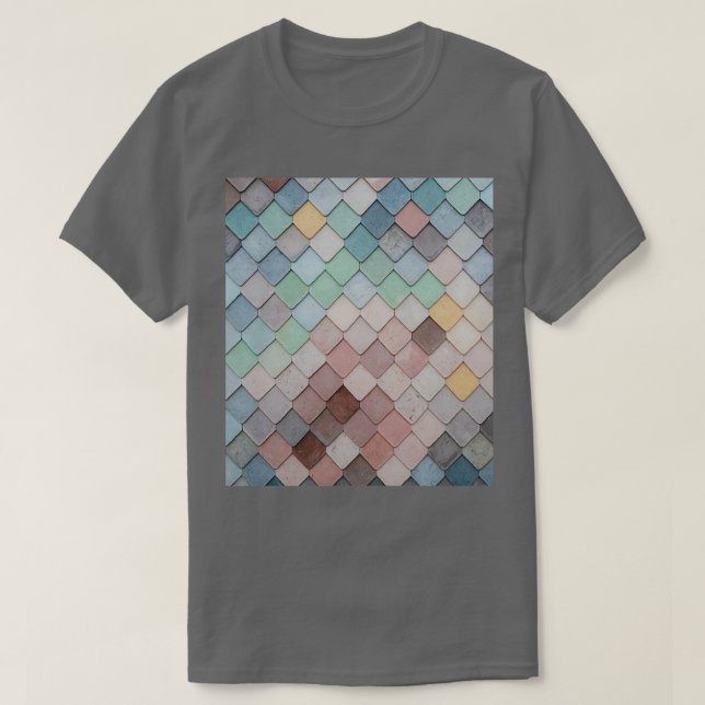 Design der Dachziegel-Muster T-Shirt (Design vorne)