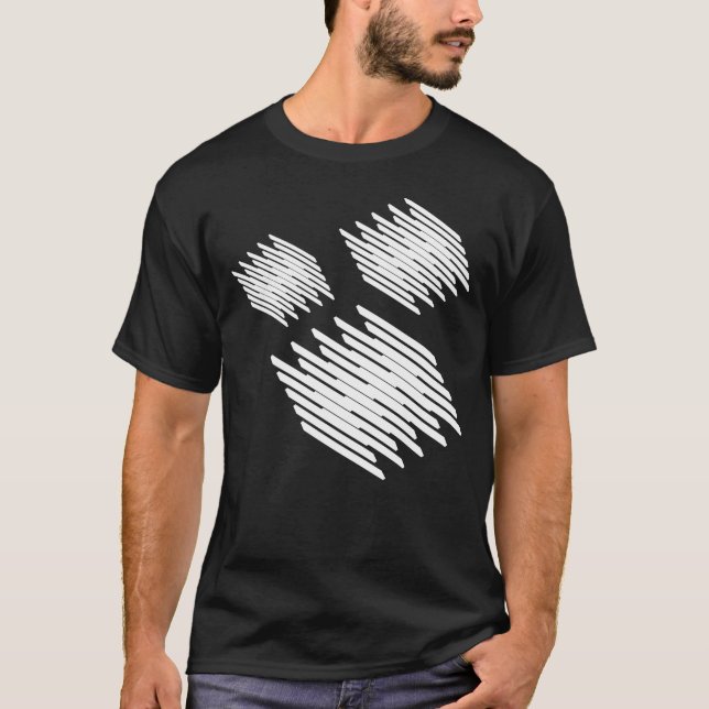 Design der drei geometrischen Quadrate T-Shirt (Vorderseite)