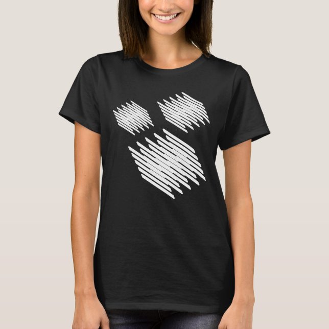 Design der drei geometrischen Quadrate T-Shirt (Vorderseite)