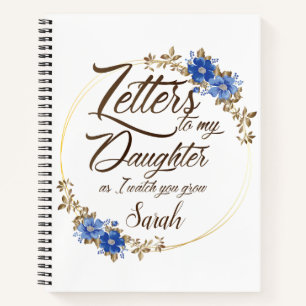 Design der eleganten Blumenschrift Notizbuch