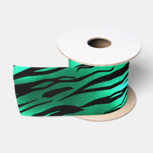Design der Emerald- und Gold Safari-Serie 10 Satinband