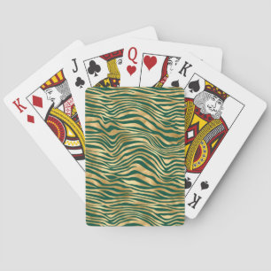 Design der Emerald- und Gold-Safari-Serie 4 Spielkarten