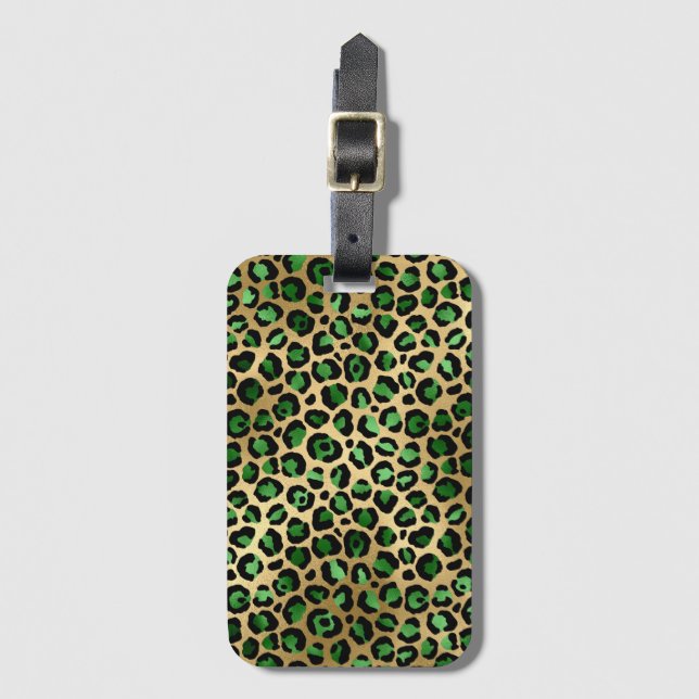 Design der Emerald- und Gold-Safari-Serie 8 Gepäckanhänger (Vorderseite Vertikal)