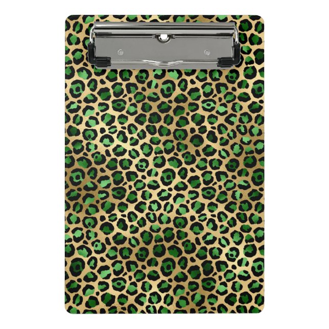 Design der Emerald- und Gold-Safari-Serie 8 Mini Klemmbrett (Vorderseite)