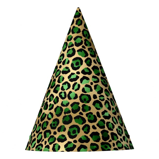 Design der Emerald- und Gold-Safari-Serie 8 Partyhütchen (Vorderseite)
