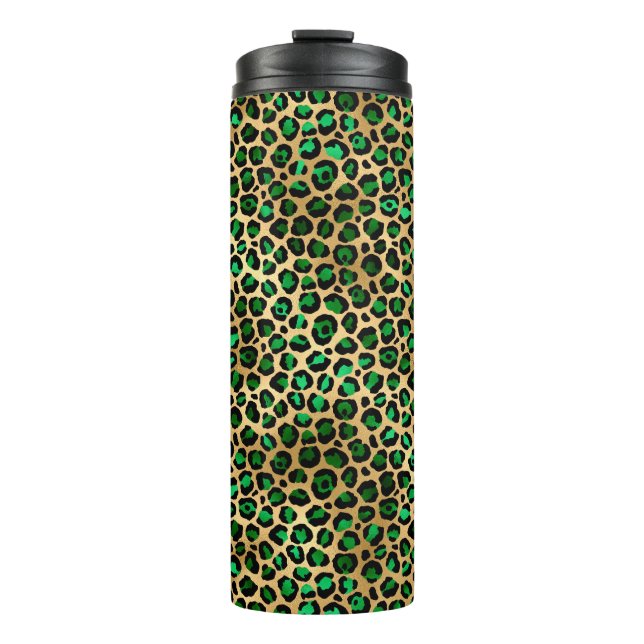 Design der Emerald- und Gold-Safari-Serie 8 Thermosbecher (Vorderseite)