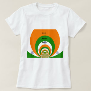 Design der Farben der indischen Nationalflagge. Ha T-Shirt