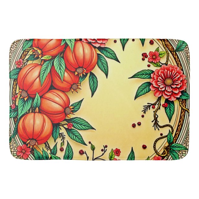 Design der FestivalflorIllustration Badematte (Vorderseite)