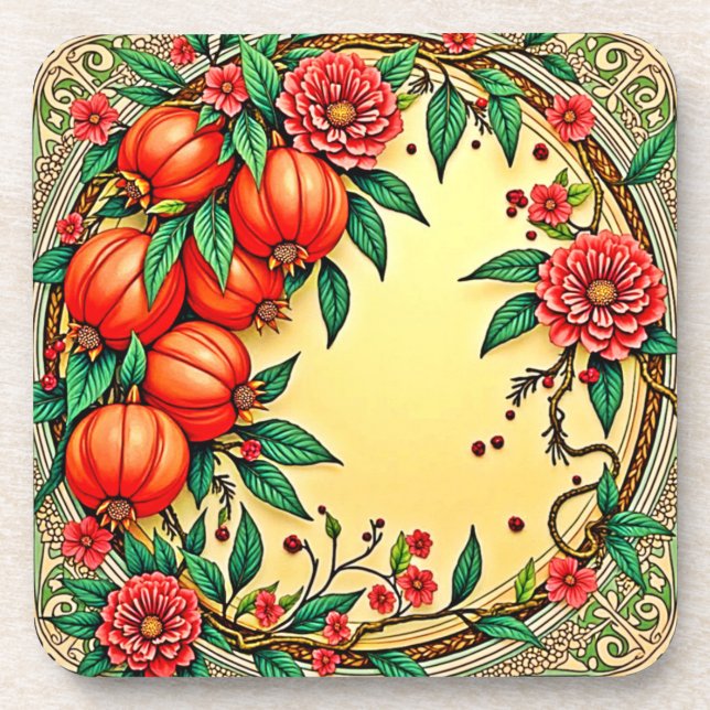 Design der FestivalflorIllustration Getränkeuntersetzer (Vorderseite)