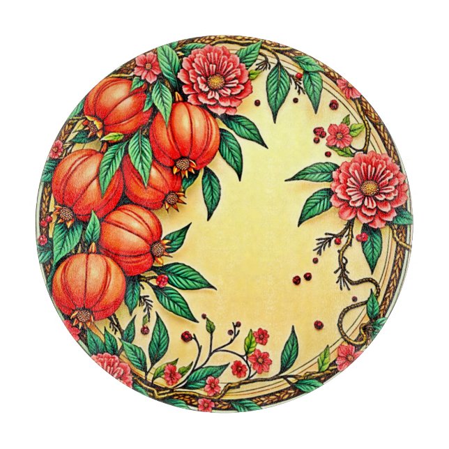Design der FestivalflorIllustration Schneidebrett (Vorderseite)