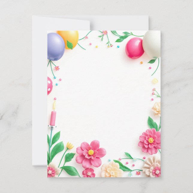Design der Flachkarte Geburtstag Karte (Vorderseite)