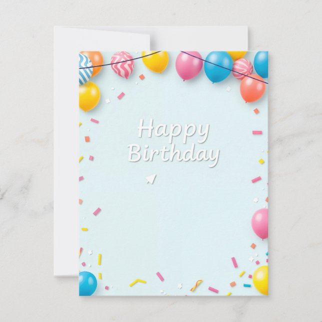 Design der Flachkarte Geburtstag Karte (Vorderseite)
