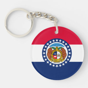 Design der Flagge des Bundesstaates Missouri Schlüsselanhänger