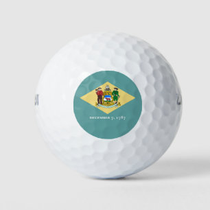 Design der Flagge des Staates Delaware Golfball