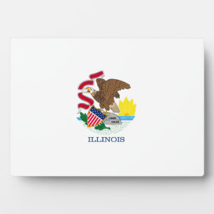 Design der Flagge des Staates Illinois Fotoplatte