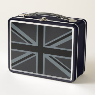 Design der Flagge für Black Union Jack UK Metall Brotdose
