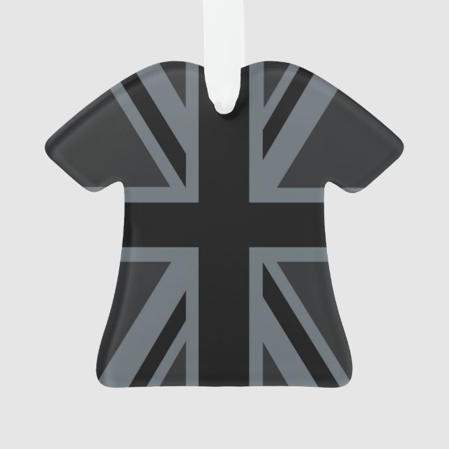 Design der Flagge für Black Union Jack UK Ornament (Rückseite)