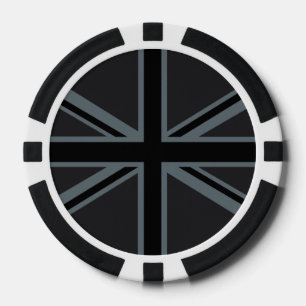 Design der Flagge für Black Union Jack UK Pokerchips