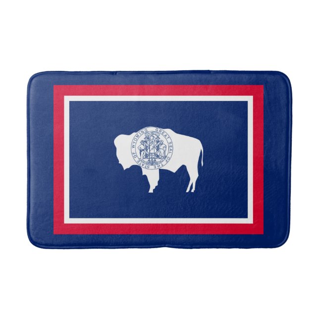 Design der Flaggen des Wyoming-Zustands Badematte (Vorderseite)