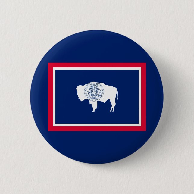 Design der Flaggen des Wyoming-Zustands Button (Vorderseite)