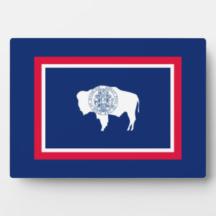 Design der Flaggen des Wyoming-Zustands Fotoplatte