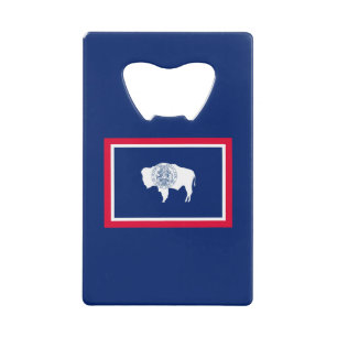 Design der Flaggen des Wyoming-Zustands Geldbeutel Flaschenöffner