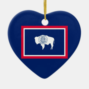 Design der Flaggen des Wyoming-Zustands Keramikornament