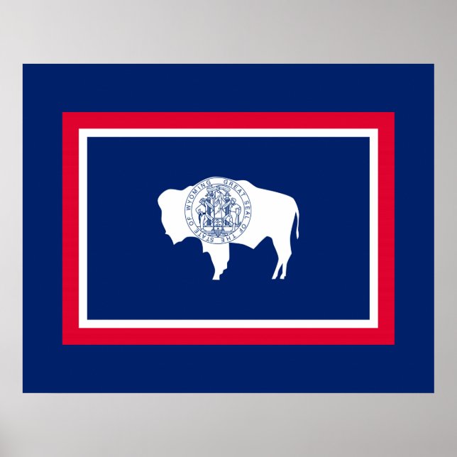 Design der Flaggen des Wyoming-Zustands Poster (Vorne)