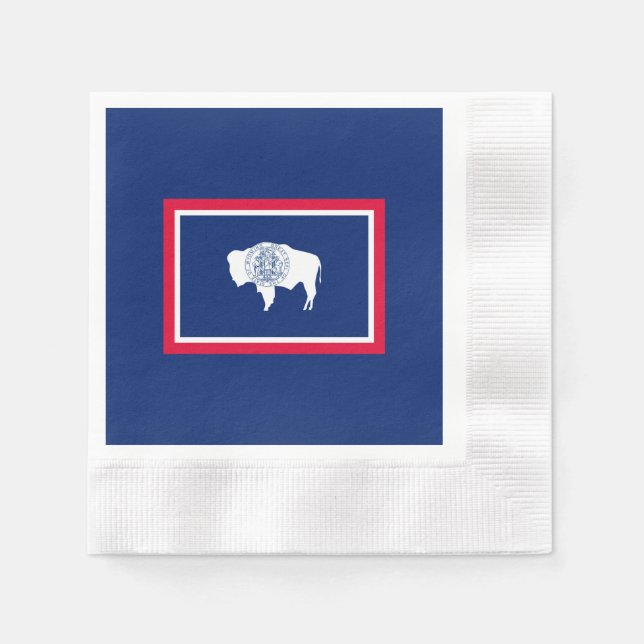Design der Flaggen des Wyoming-Zustands Serviette (Vorderseite)