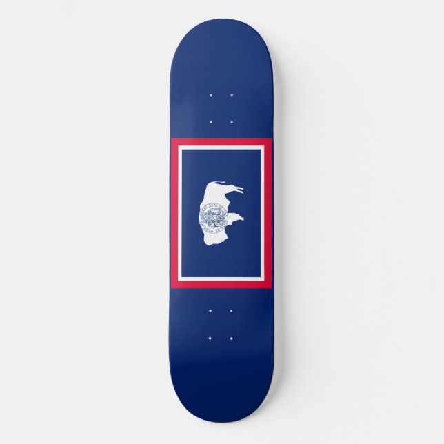 Design der Flaggen des Wyoming-Zustands Skateboard (Vorderseite)