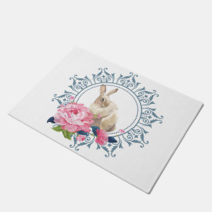 Design der Floral Oaster Kaninchen Fußmatte
