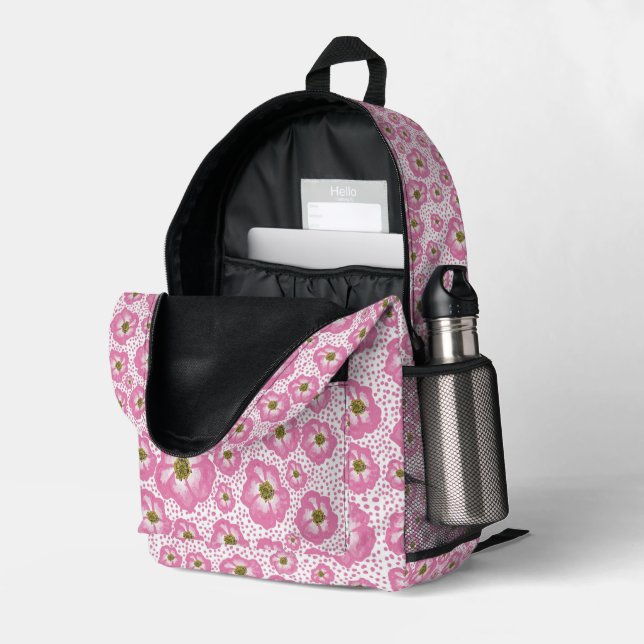 Design der freilebenden Rose im Rucksack (Rückseitige Ecke links (Offen) )