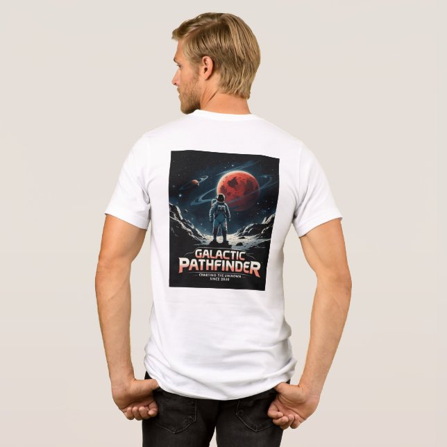Design der galaktischen Pathfinder Weltraumforschu Tri-Blend Shirt (Rückseite voll)