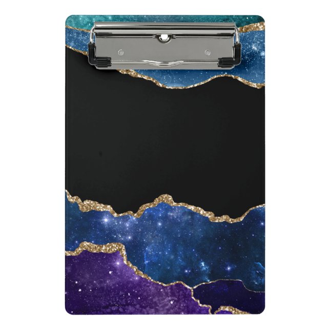 Design der Galaxy Agate Serie 10   Mini Klemmbrett (Vorderseite)