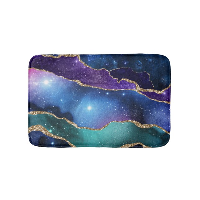Design der Galaxy Agate Serie 13  Badematte (Vorderseite)