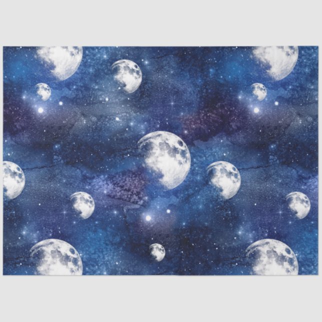 Design der Galaxy Moon Serie 8 Seidenpapier (Vorderseite)
