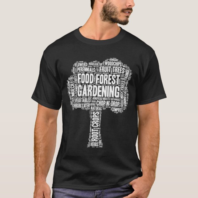 Design der Garten- und Gartenanlage für Lebensmitt T-Shirt (Vorderseite)
