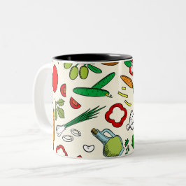 Design der Gemüse Zwei-Tone-Kaffee-Tasse Zweifarbige Tasse