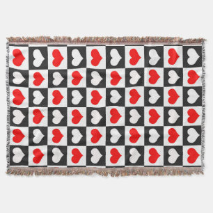Design der geometrischen Liebe Herzmuster Decke